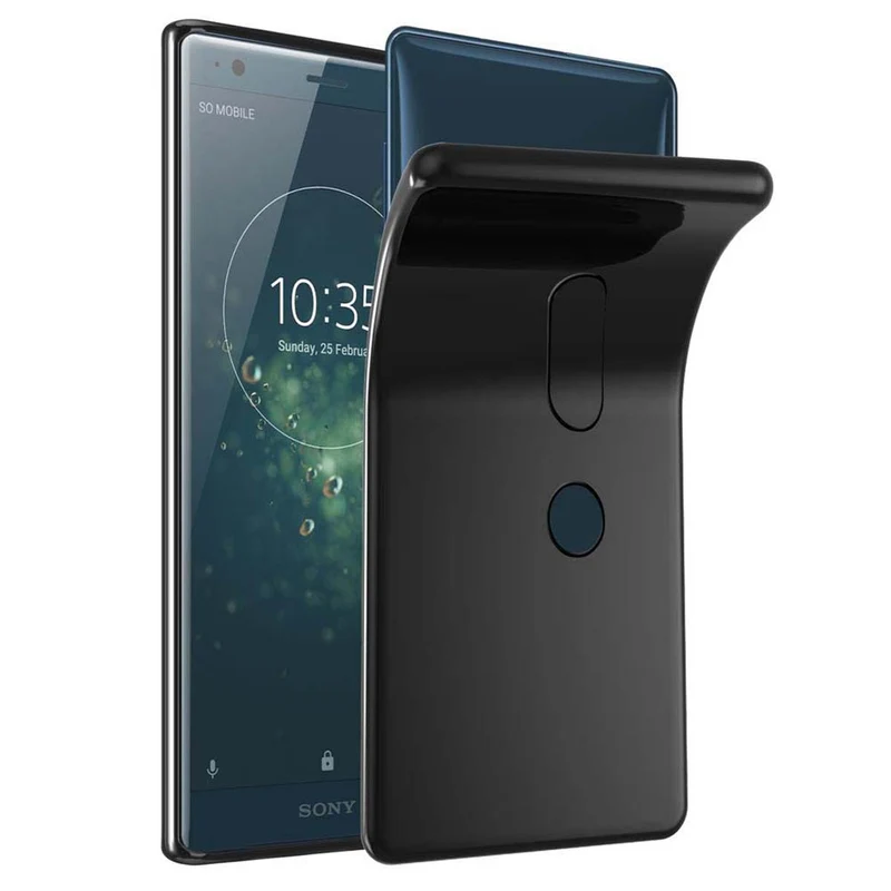 Cadorabo Hülle kompatibel mit Sony Xperia XZ2 Schutzhülle aus flexiblem TPU Silikon
