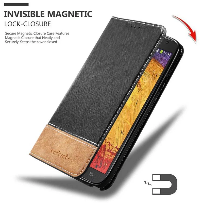 Cadorabo Hülle kompatibel mit Samsung Galaxy NOTE 3 NEO Schutzhülle mit Magnetverschluss, Standfunktion und Kartenfach