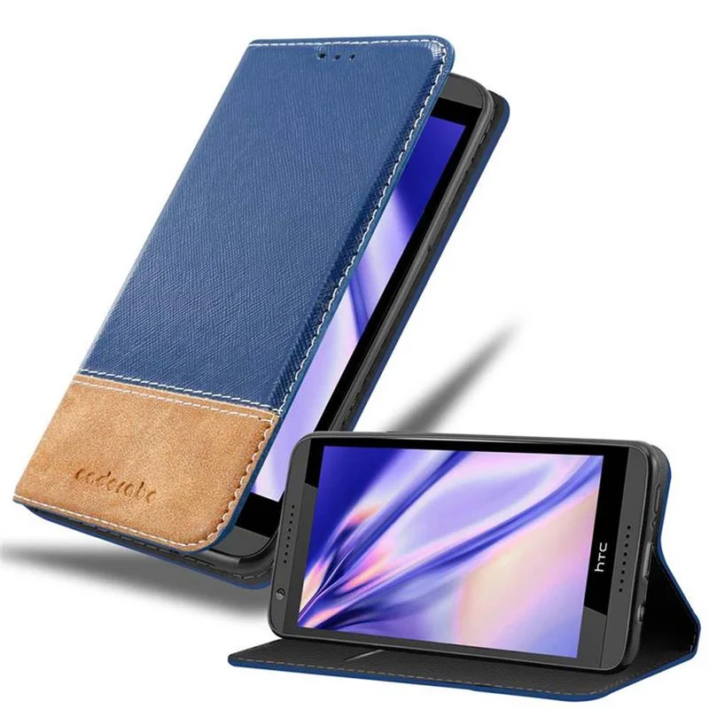 Cadorabo Hülle kompatibel mit HTC Desire 820 Schutzhülle mit Magnetverschluss, Standfunktion und Kartenfach