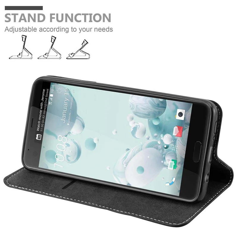 Cadorabo Hülle kompatibel mit HTC U ULTRA Schutzhülle mit Magnetverschluss, Standfunktion und Kartenfach