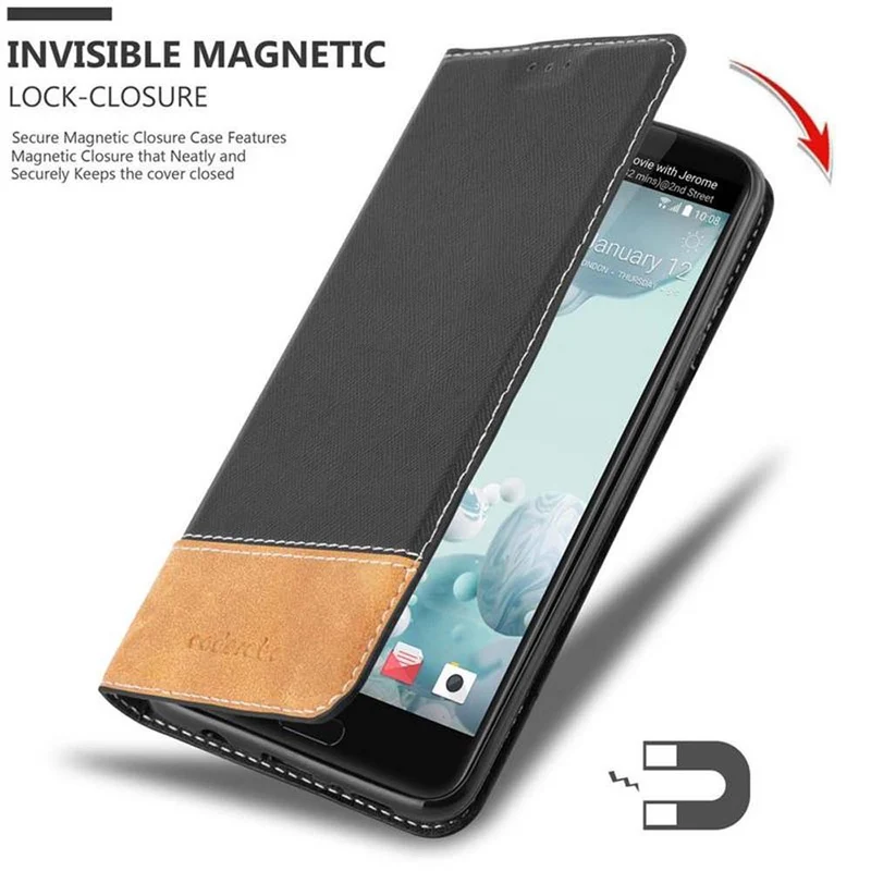 Cadorabo Hülle kompatibel mit HTC U ULTRA Schutzhülle mit Magnetverschluss, Standfunktion und Kartenfach