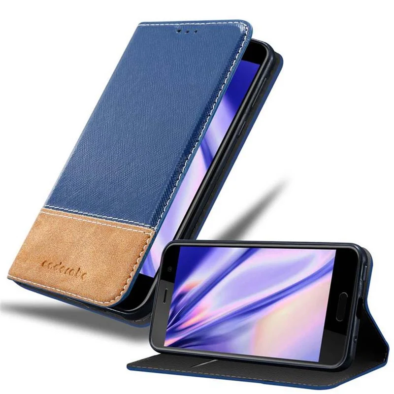 Cadorabo Hülle kompatibel mit HTC U PLAY Schutzhülle mit Magnetverschluss, Standfunktion und Kartenfach