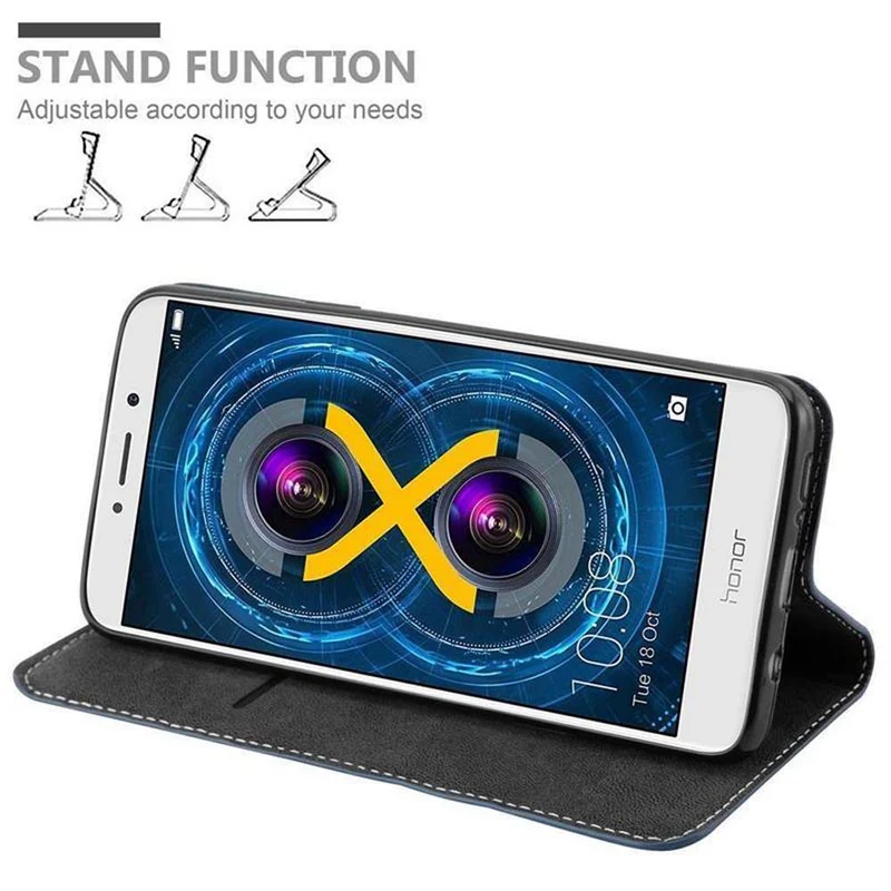 Cadorabo Hülle kompatibel mit Huawei MATE 9 LITE / GR5 2017 / Honor 6X Schutzhülle mit Magnetverschluss, Standfunktion und Kartenfach