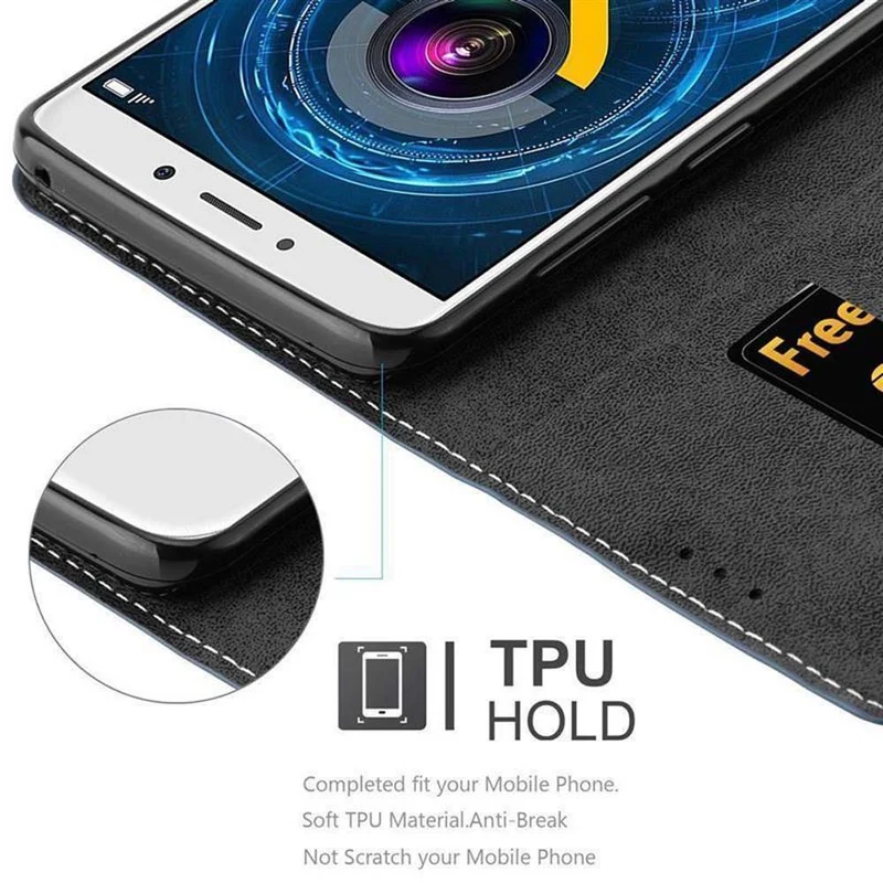 Cadorabo Hülle kompatibel mit Huawei MATE 9 LITE / GR5 2017 / Honor 6X Schutzhülle mit Magnetverschluss, Standfunktion und Kartenfach