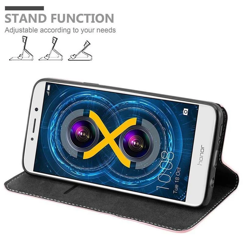 Cadorabo Hülle kompatibel mit Huawei MATE 9 LITE / GR5 2017 / Honor 6X Schutzhülle mit Magnetverschluss, Standfunktion und Kartenfach