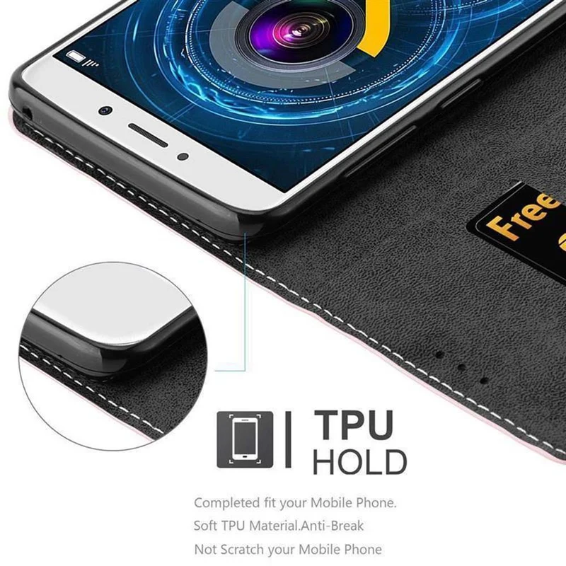 Cadorabo Hülle kompatibel mit Huawei MATE 9 LITE / GR5 2017 / Honor 6X Schutzhülle mit Magnetverschluss, Standfunktion und Kartenfach