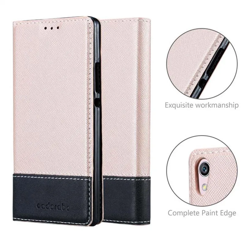Cadorabo Hülle kompatibel mit Huawei ASCEND P7 Schutzhülle mit Magnetverschluss, Standfunktion und Kartenfach