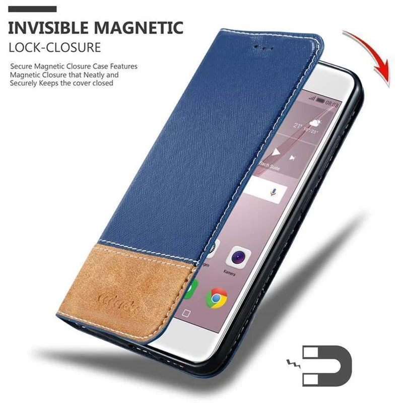 Cadorabo Hülle kompatibel mit Huawei NOVA Schutzhülle mit Magnetverschluss, Standfunktion und Kartenfach
