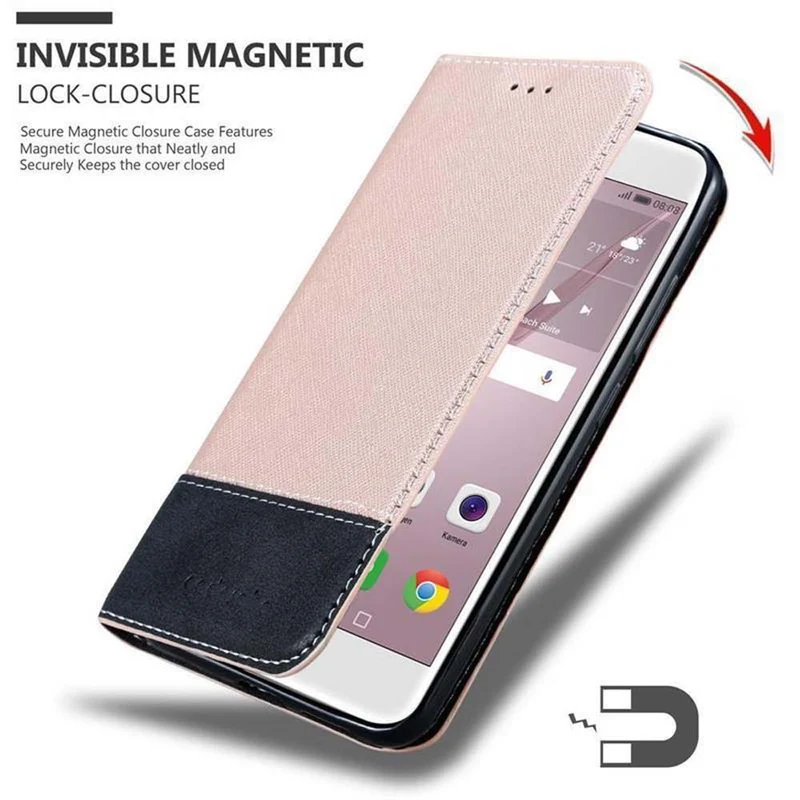 Cadorabo Hülle kompatibel mit Huawei NOVA Schutzhülle mit Magnetverschluss, Standfunktion und Kartenfach