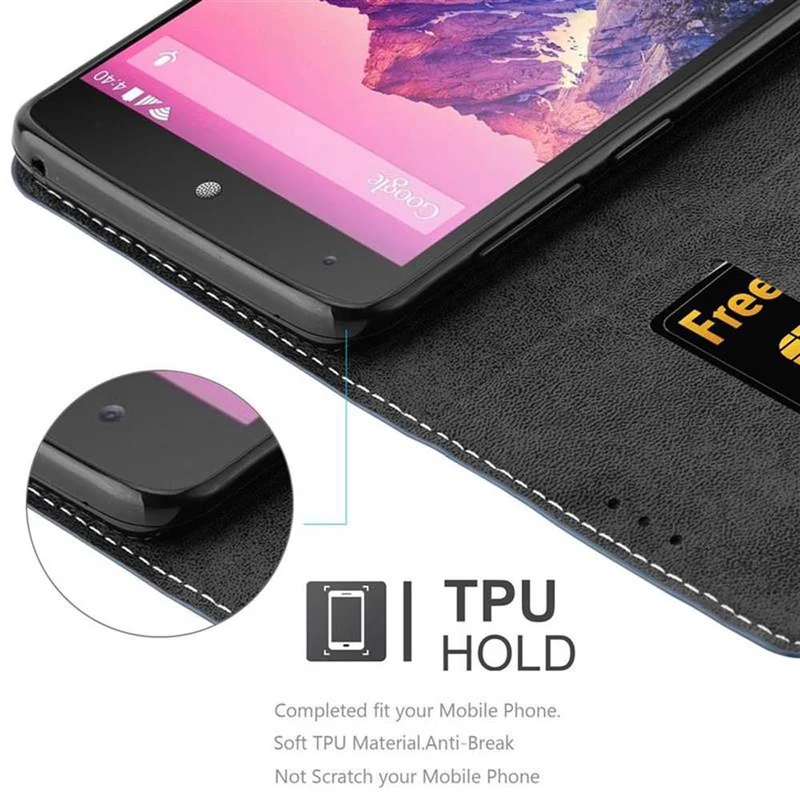 Cadorabo Hülle kompatibel mit LG Google NEXUS 5 Schutzhülle mit Magnetverschluss, Standfunktion und Kartenfach