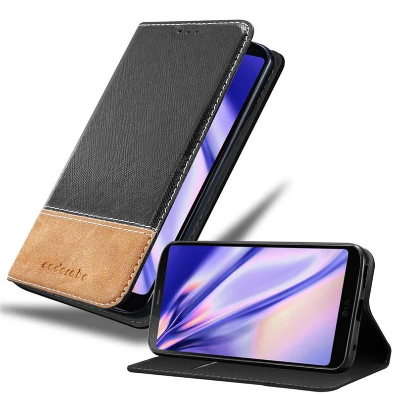 Cadorabo Hülle kompatibel mit LG G6 Schutzhülle mit Magnetverschluss, Standfunktion und Kartenfach