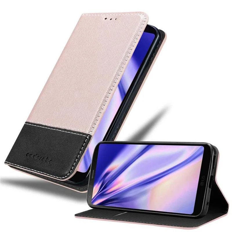 Cadorabo Hülle kompatibel mit LG G6 Schutzhülle mit Magnetverschluss, Standfunktion und Kartenfach