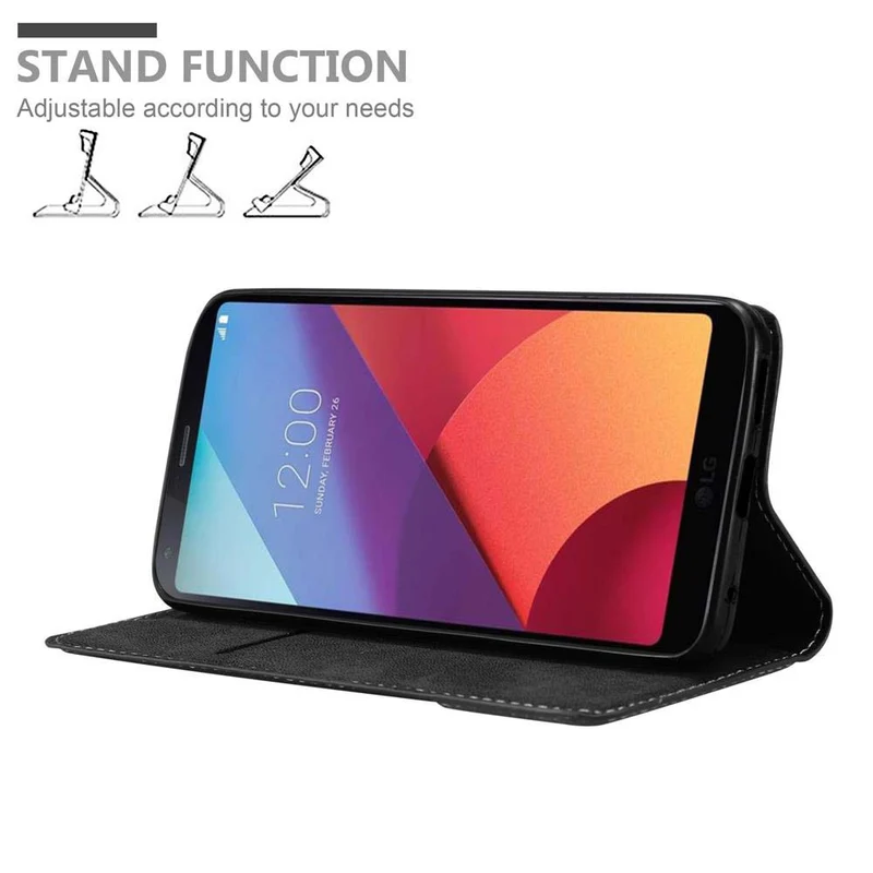 Cadorabo Hülle kompatibel mit LG G6 Schutzhülle mit Magnetverschluss, Standfunktion und Kartenfach