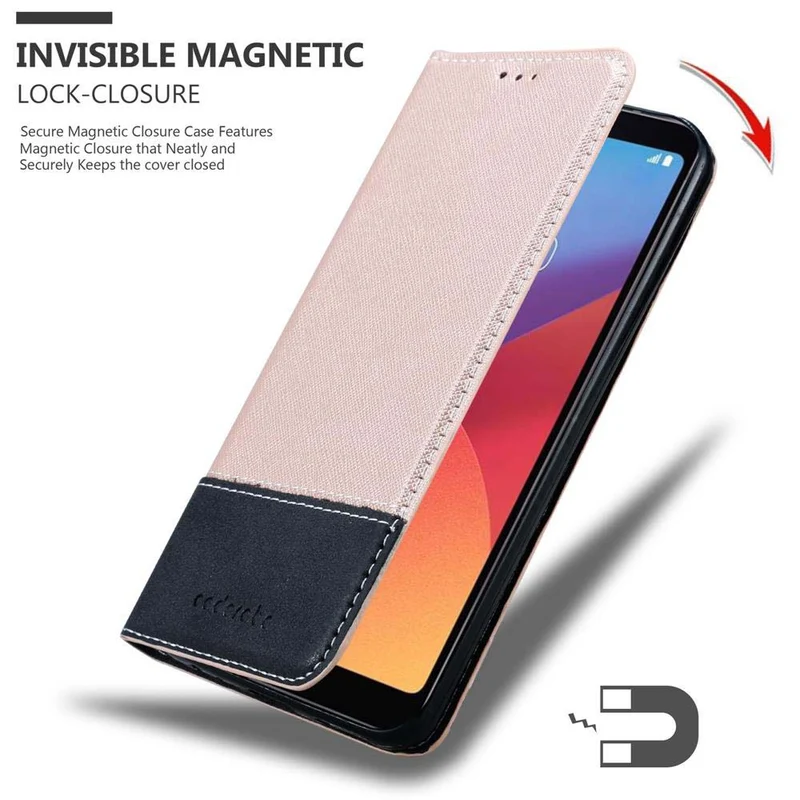 Cadorabo Hülle kompatibel mit LG G6 Schutzhülle mit Magnetverschluss, Standfunktion und Kartenfach