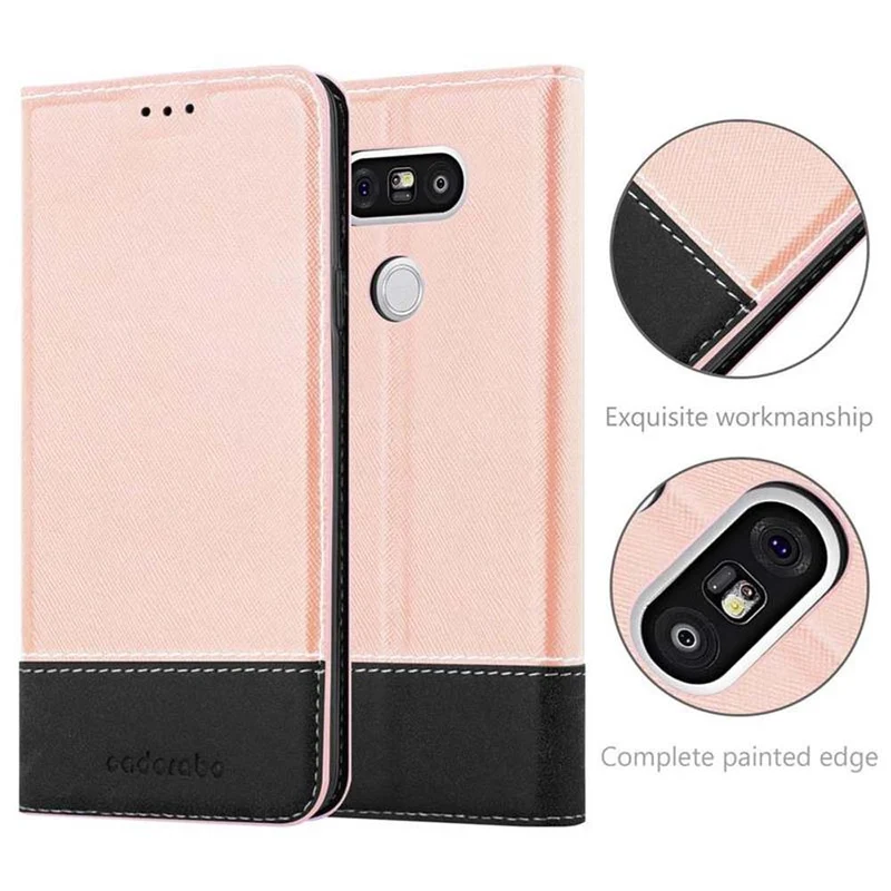 Cadorabo Hülle kompatibel mit LG G5 Schutzhülle mit Magnetverschluss, Standfunktion und Kartenfach