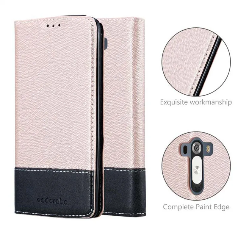 Cadorabo Hülle kompatibel mit LG G3 Schutzhülle mit Magnetverschluss, Standfunktion und Kartenfach