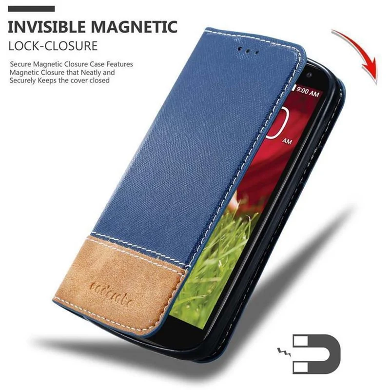 Cadorabo Hülle kompatibel mit LG G2 MINI Schutzhülle mit Magnetverschluss, Standfunktion und Kartenfach