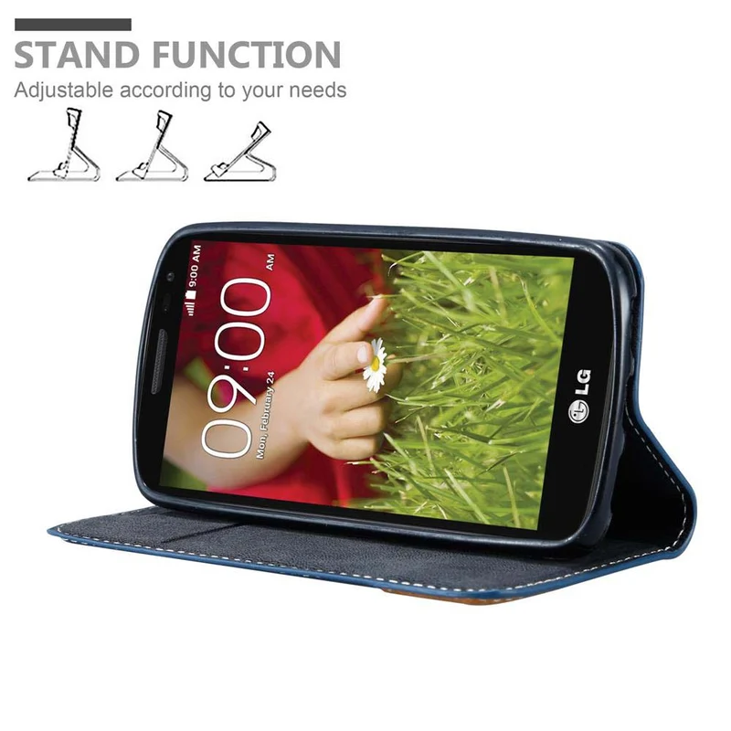 Cadorabo Hülle kompatibel mit LG G2 MINI Schutzhülle mit Magnetverschluss, Standfunktion und Kartenfach