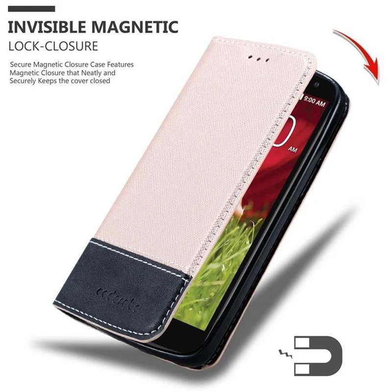 Cadorabo Hülle kompatibel mit LG G2 MINI Schutzhülle mit Magnetverschluss, Standfunktion und Kartenfach