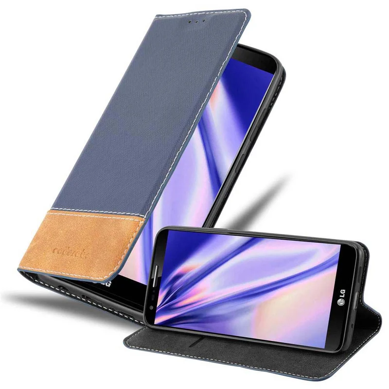 Cadorabo Hülle kompatibel mit LG G2 Schutzhülle mit Magnetverschluss, Standfunktion und Kartenfach