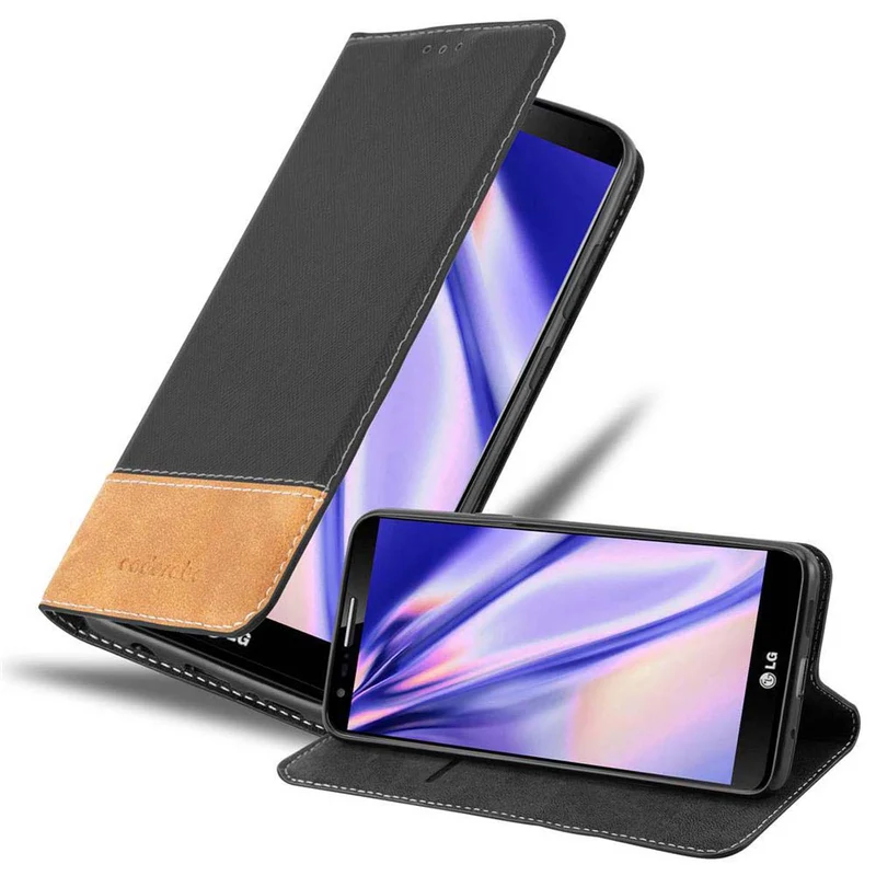 Cadorabo Hülle kompatibel mit LG G2 Schutzhülle mit Magnetverschluss, Standfunktion und Kartenfach