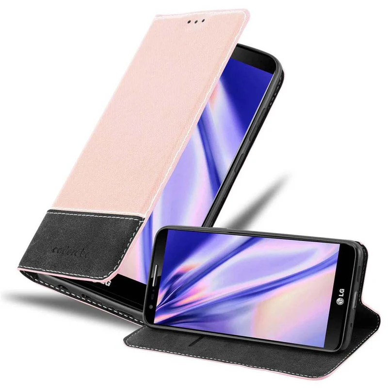 Cadorabo Hülle kompatibel mit LG G2 Schutzhülle mit Magnetverschluss, Standfunktion und Kartenfach