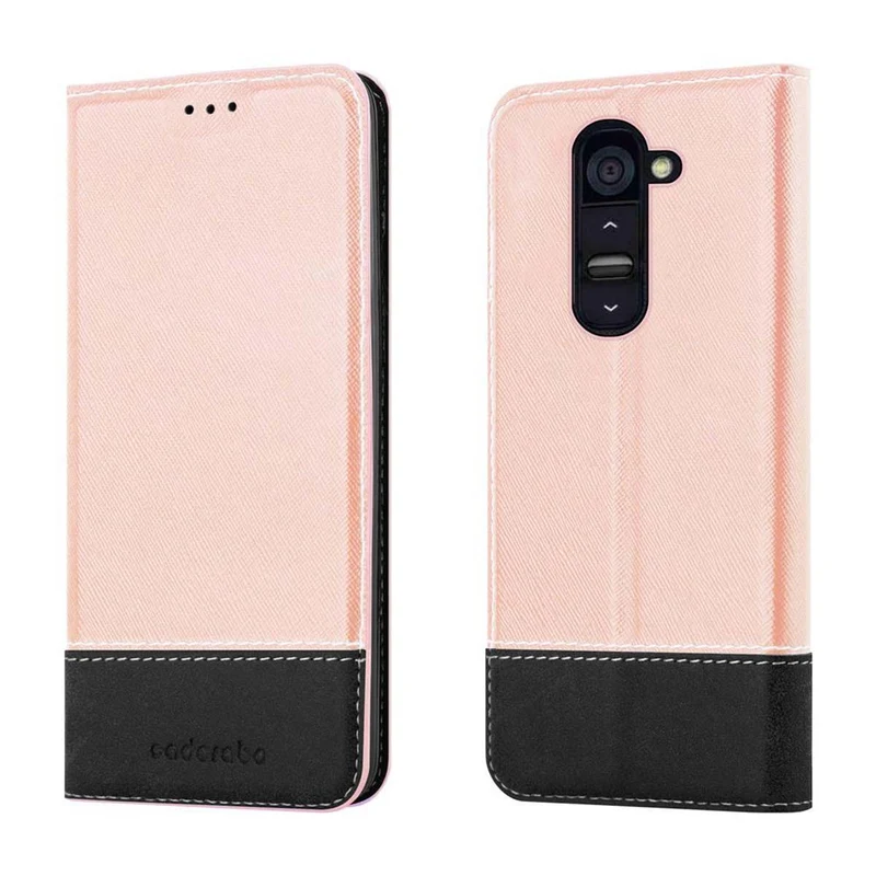 Cadorabo Hülle kompatibel mit LG G2 Schutzhülle mit Magnetverschluss, Standfunktion und Kartenfach