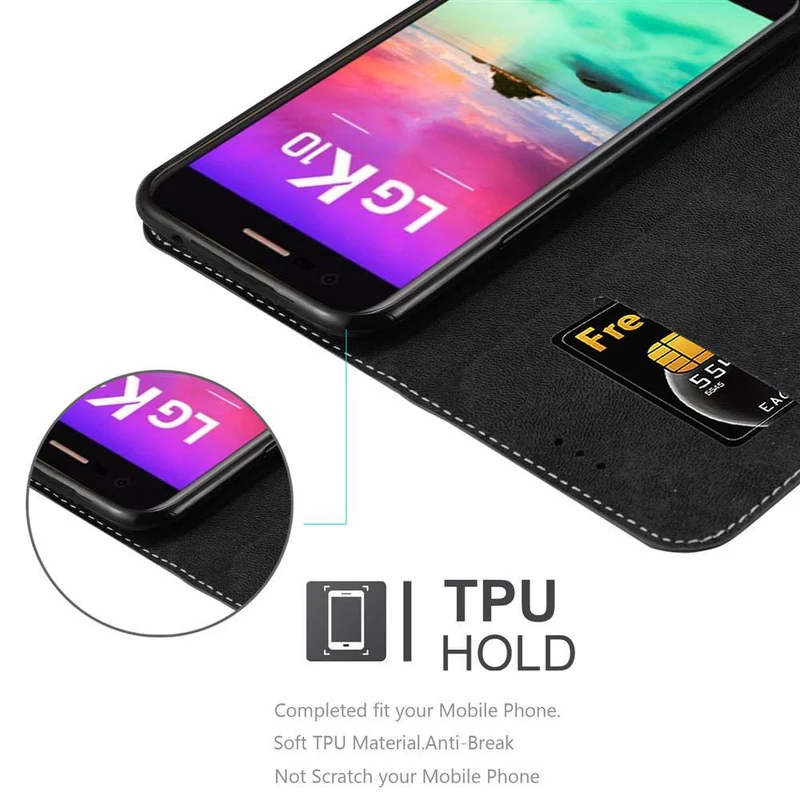 Cadorabo Hülle kompatibel mit Nokia Lumia 950 Schutzhülle mit Magnetverschluss, Standfunktion und Kartenfach