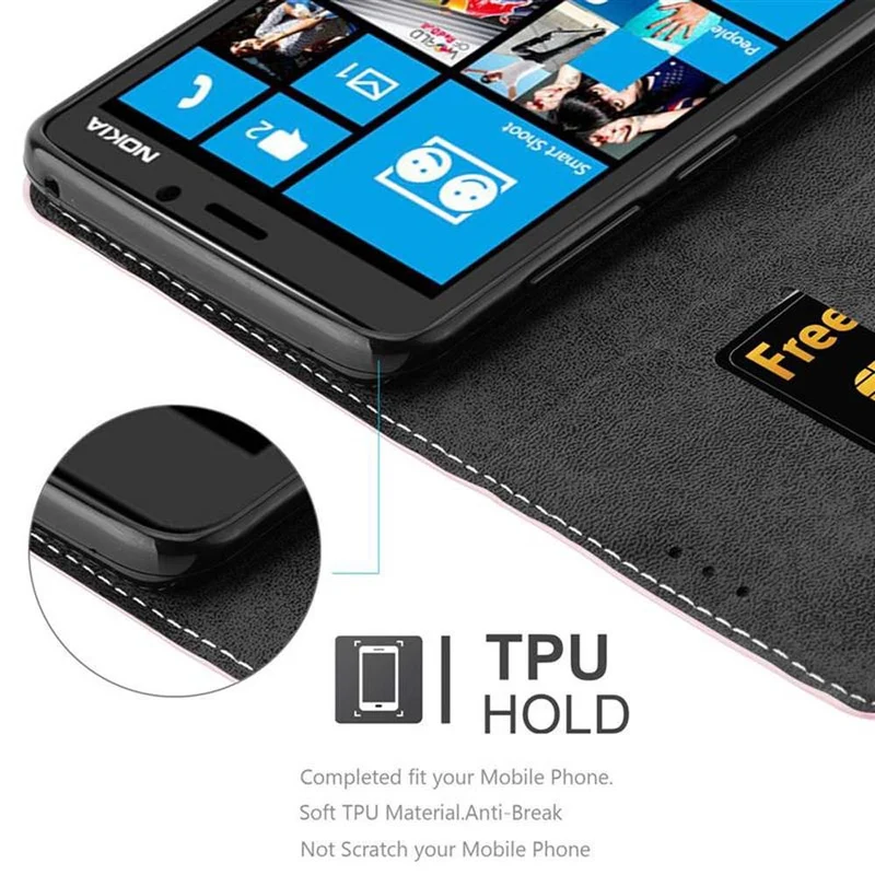 Cadorabo Hülle kompatibel mit Nokia Lumia 920 Schutzhülle mit Magnetverschluss, Standfunktion und Kartenfach