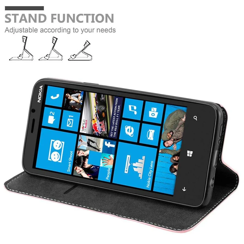Cadorabo Hülle kompatibel mit Nokia Lumia 920 Schutzhülle mit Magnetverschluss, Standfunktion und Kartenfach