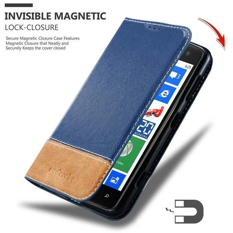 Cadorabo Hülle kompatibel mit Nokia Lumia 625 Schutzhülle mit Magnetverschluss, Standfunktion und Kartenfach