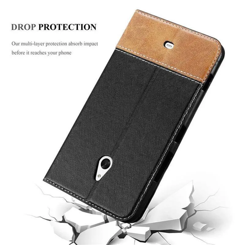Cadorabo Hülle kompatibel mit Nokia Lumia 1320 Schutzhülle mit Magnetverschluss, Standfunktion und Kartenfach