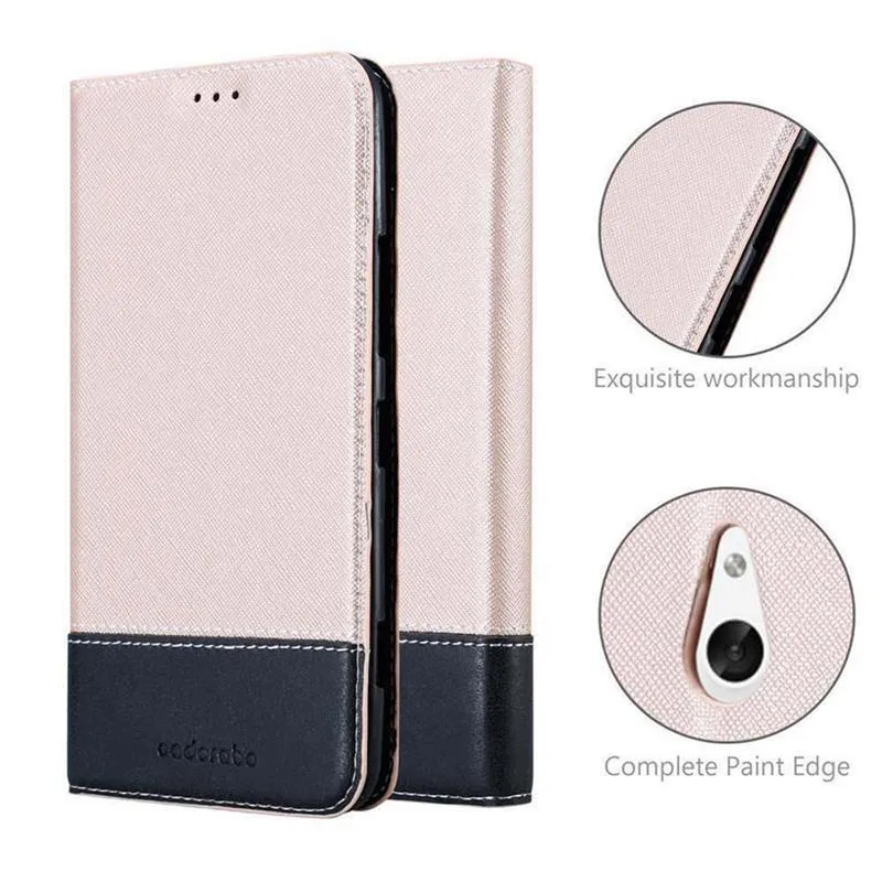 Cadorabo Hülle kompatibel mit Nokia Lumia 1320 Schutzhülle mit Magnetverschluss, Standfunktion und Kartenfach