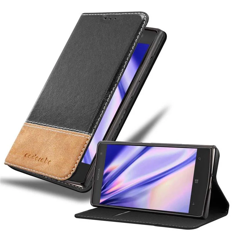 Cadorabo Hülle kompatibel mit Nokia Lumia 1020 Schutzhülle mit Magnetverschluss, Standfunktion und Kartenfach