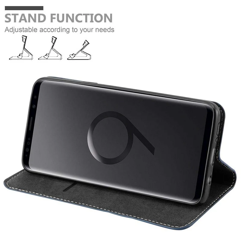 Cadorabo Hülle kompatibel mit Samsung Galaxy S9 PLUS Schutzhülle mit Magnetverschluss, Standfunktion und Kartenfach