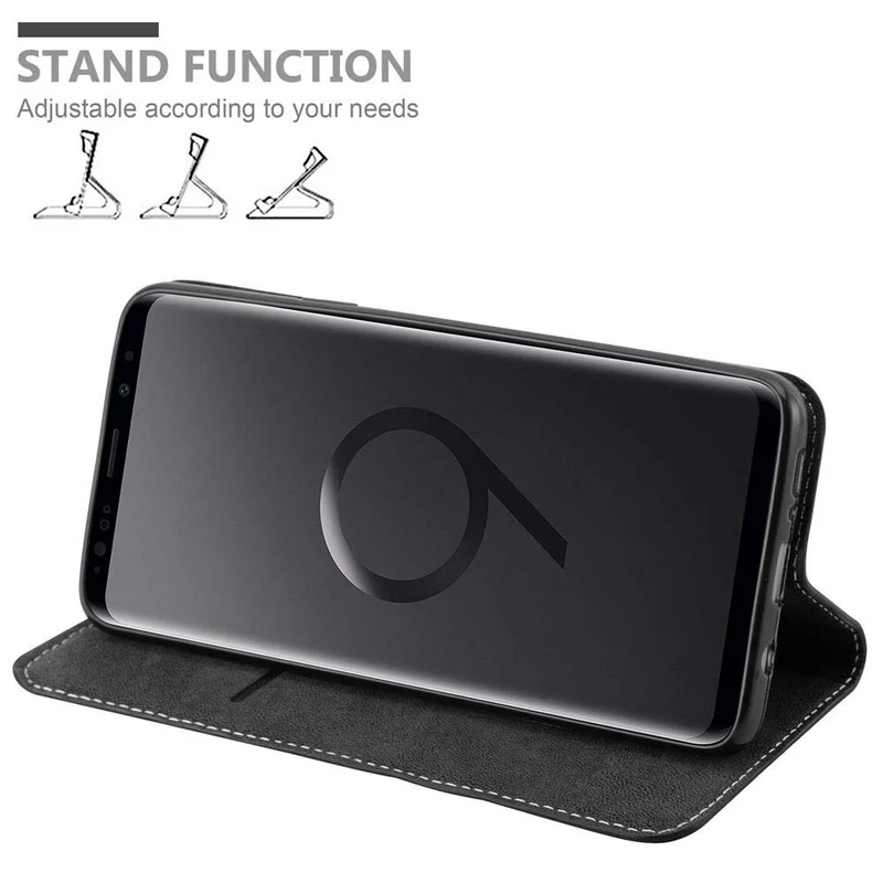 Cadorabo Hülle kompatibel mit Samsung Galaxy S9 PLUS Schutzhülle mit Magnetverschluss, Standfunktion und Kartenfach