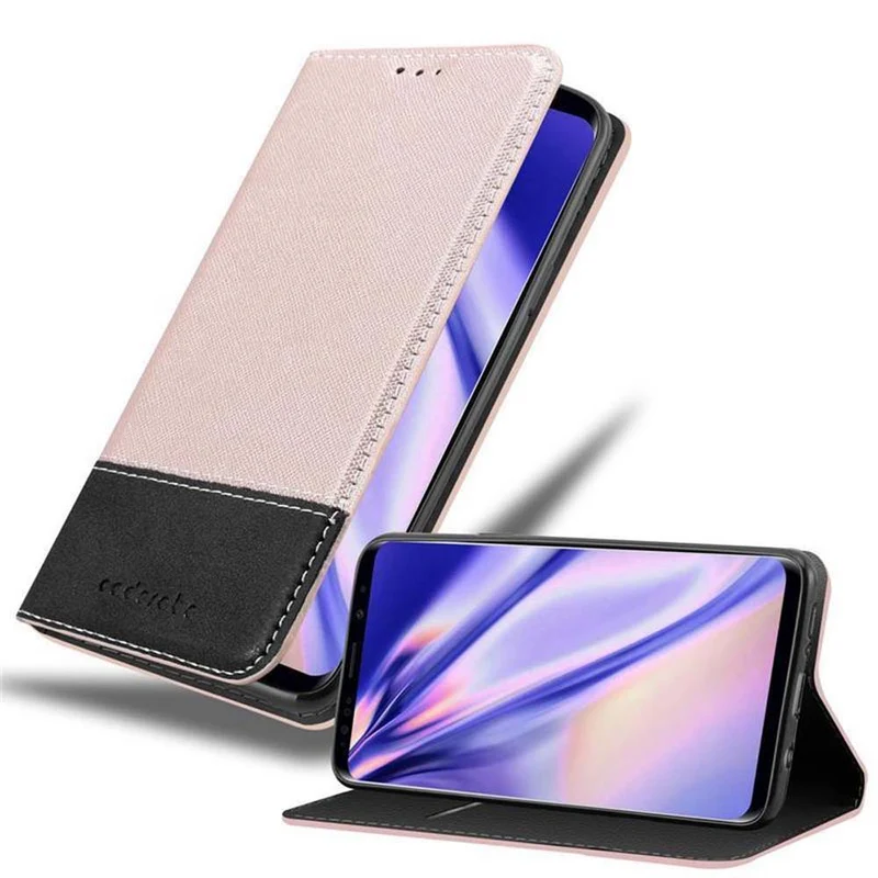 Cadorabo Hülle kompatibel mit Samsung Galaxy S9 Schutzhülle mit Magnetverschluss, Standfunktion und Kartenfach