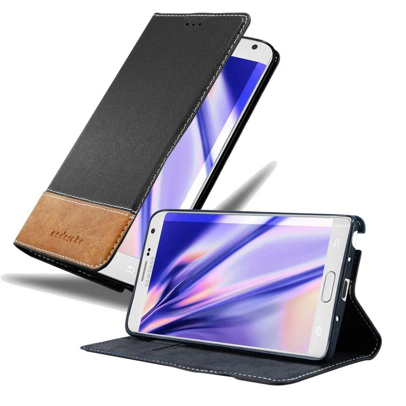 Cadorabo Hülle kompatibel mit Samsung Galaxy NOTE EDGE Schutzhülle mit Magnetverschluss, Standfunktion und Kartenfach