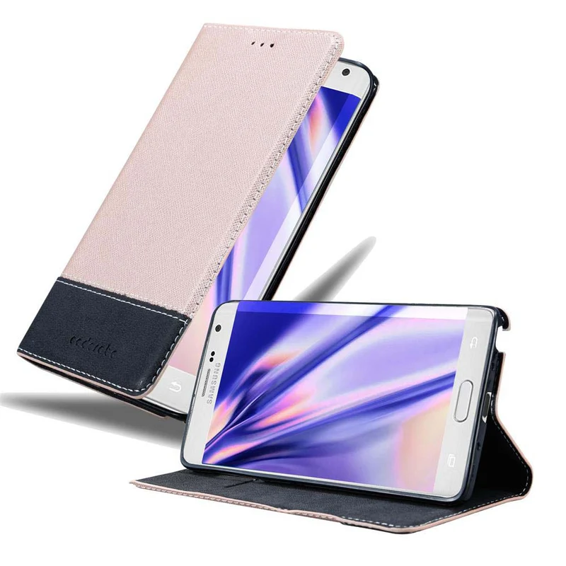 Cadorabo Hülle kompatibel mit Samsung Galaxy NOTE EDGE Schutzhülle mit Magnetverschluss, Standfunktion und Kartenfach