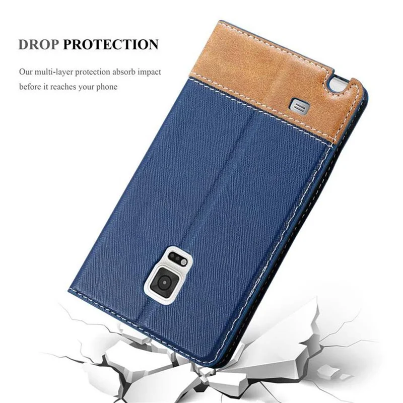 Cadorabo Hülle kompatibel mit Samsung Galaxy NOTE EDGE Schutzhülle mit Magnetverschluss, Standfunktion und Kartenfach
