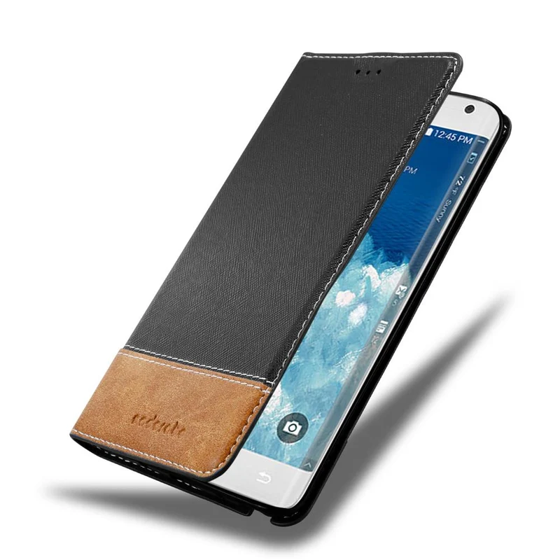 Cadorabo Hülle kompatibel mit Samsung Galaxy NOTE EDGE Schutzhülle mit Magnetverschluss, Standfunktion und Kartenfach