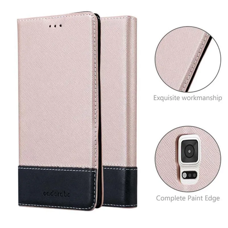 Cadorabo Hülle kompatibel mit Samsung Galaxy NOTE EDGE Schutzhülle mit Magnetverschluss, Standfunktion und Kartenfach