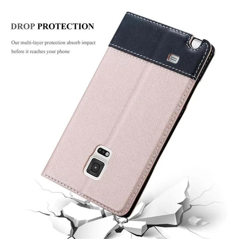 Cadorabo Hülle kompatibel mit Samsung Galaxy NOTE EDGE Schutzhülle mit Magnetverschluss, Standfunktion und Kartenfach