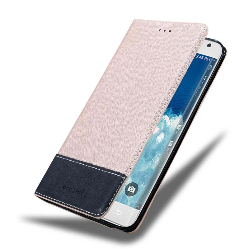 Cadorabo Hülle kompatibel mit Samsung Galaxy NOTE EDGE Schutzhülle mit Magnetverschluss, Standfunktion und Kartenfach