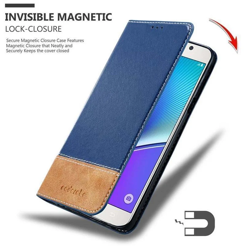 Cadorabo Hülle kompatibel mit Samsung Galaxy NOTE 5 Schutzhülle mit Magnetverschluss, Standfunktion und Kartenfach