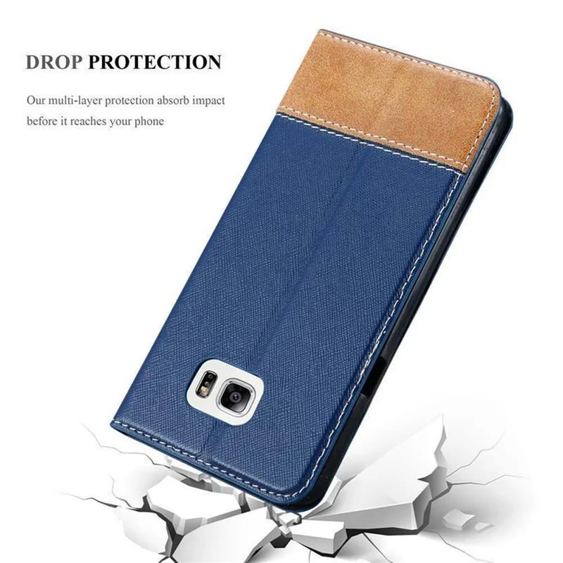 Cadorabo Hülle kompatibel mit Samsung Galaxy NOTE 5 Schutzhülle mit Magnetverschluss, Standfunktion und Kartenfach