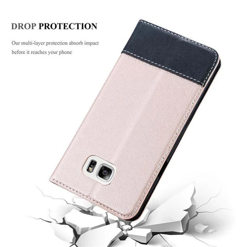 Cadorabo Hülle kompatibel mit Samsung Galaxy NOTE 5 Schutzhülle mit Magnetverschluss, Standfunktion und Kartenfach