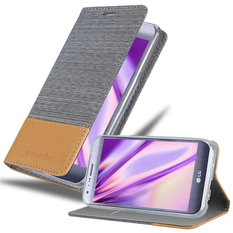 Cadorabo Hülle kompatibel mit LG X CAM Schutzhülle mit Magnetverschluss, Standfunktion und Kartenfach