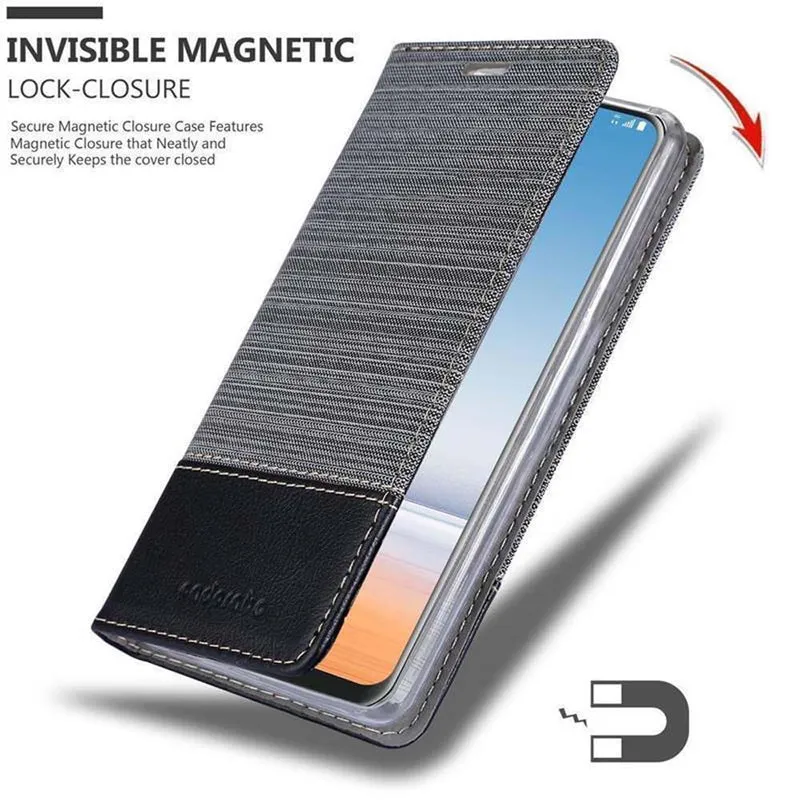 Cadorabo Hülle kompatibel mit LG G7 ThinQ / FIT / ONE Schutzhülle mit Magnetverschluss, Standfunktion und Kartenfach