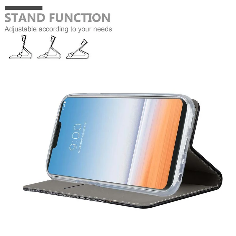 Cadorabo Hülle kompatibel mit LG G7 ThinQ / FIT / ONE Schutzhülle mit Magnetverschluss, Standfunktion und Kartenfach